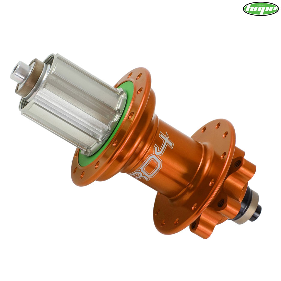 Hope Pro 4 6 Bolt Disc Rear Hub Orange